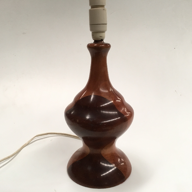 LAMP, Base (Table) - 1970s Wood, Two Tone